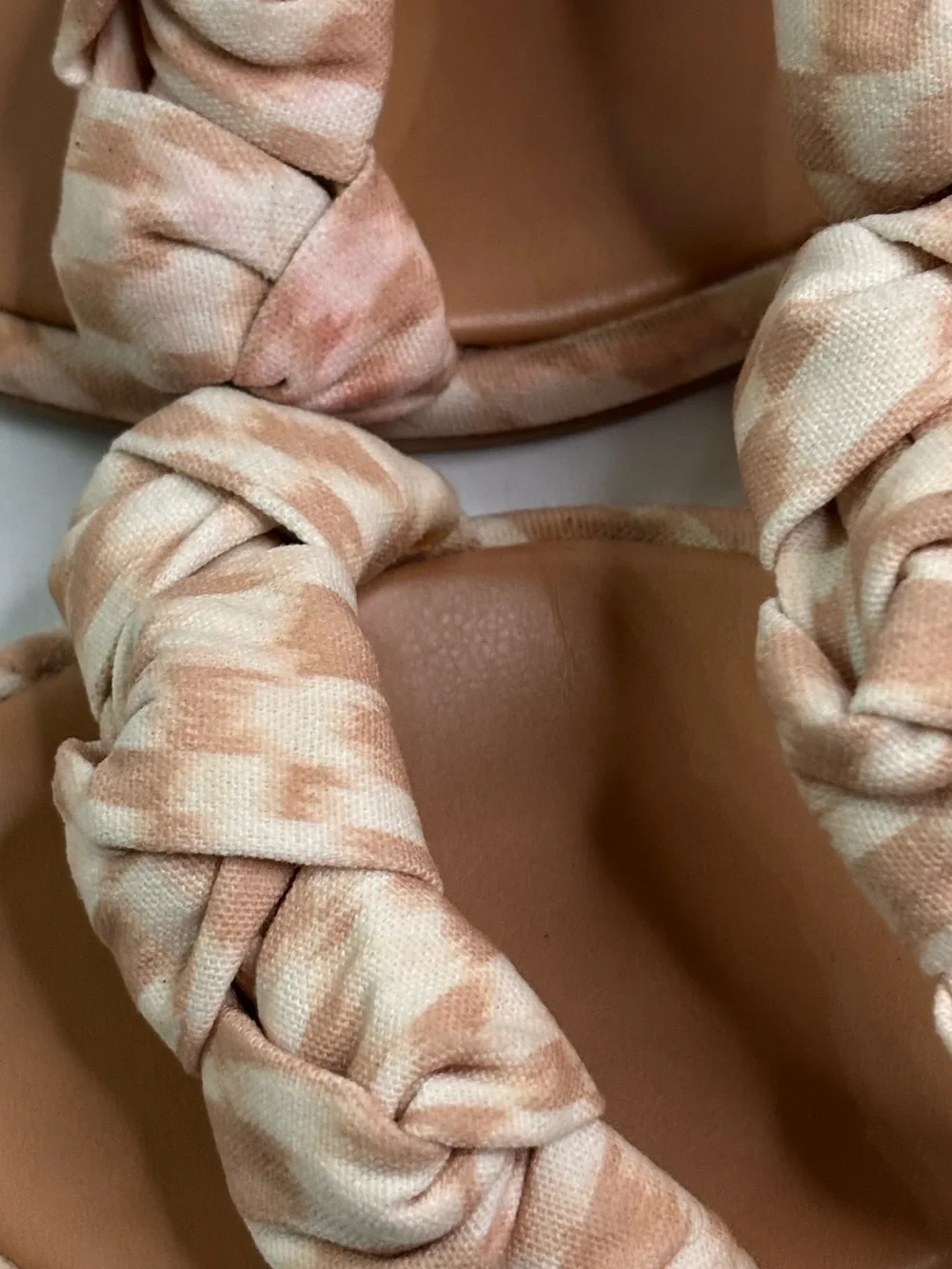 Universal Thread Goods Co. Woven Double-Strap Slide Sandals - Peach